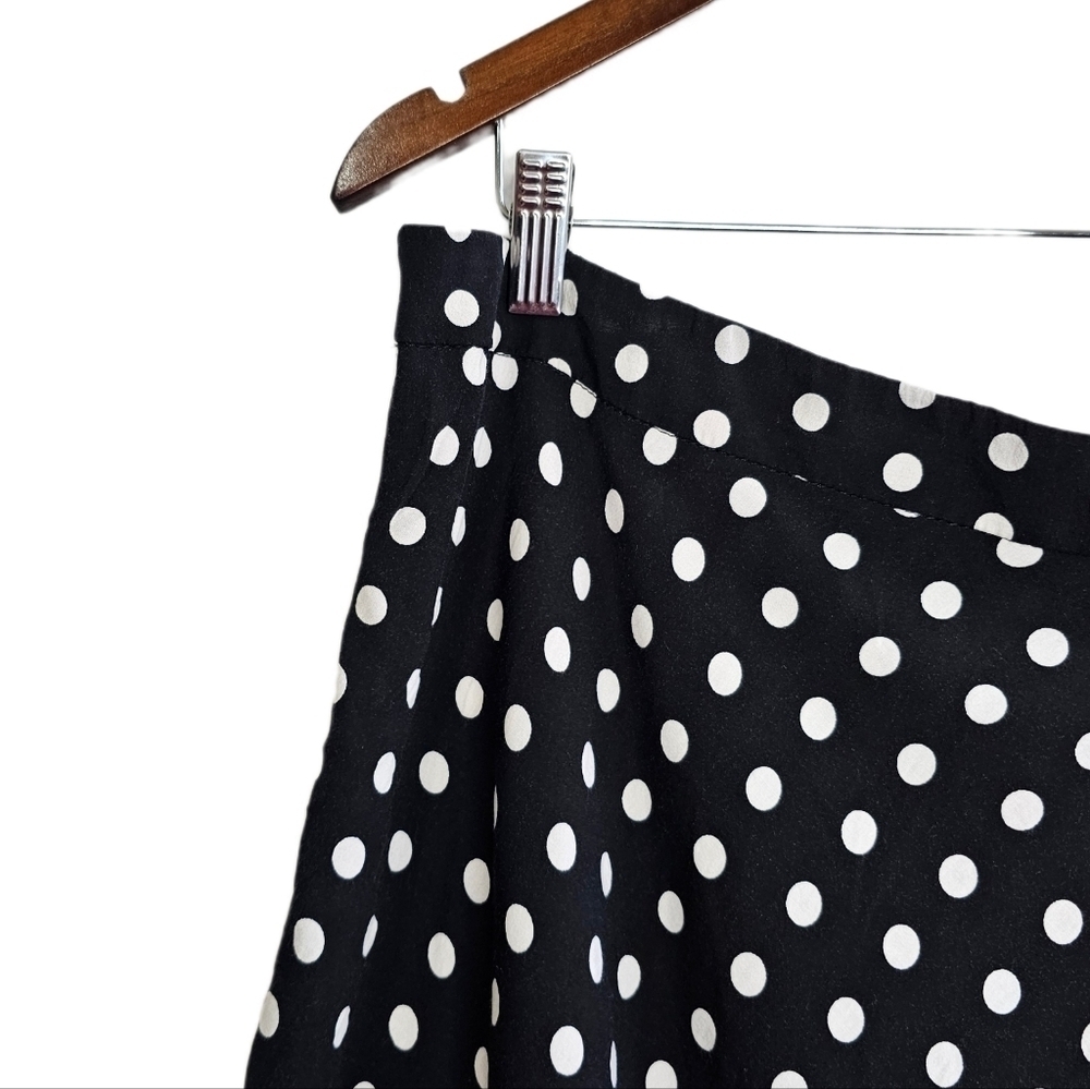 Lane Bryant polka dot hi lo midi a-line skirt black and white size 18/20 - Picture 5 of 11